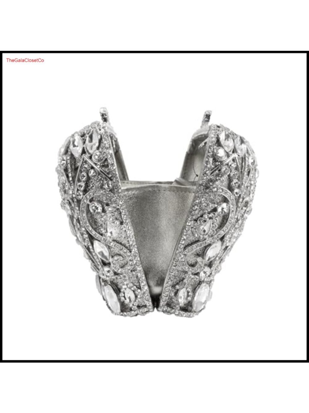 Crown Shaped Sequin Clutch with Rhinestones Evening Bag - Picture 4 of 6